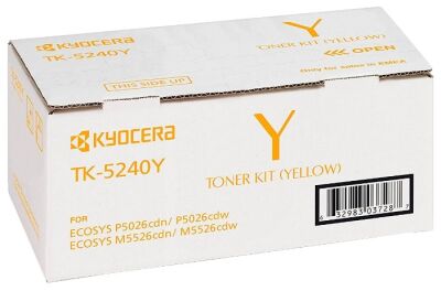 Kyocera TK-5240Y Yellow Sarı Orjinal Fotokopi Toneri Ecosys M5526cdn-5526cdw P5026cdn-5026cdw 3.000 - 1