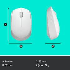 Logitech 910-006867 M171 Kablosuz Beyaz Mouse - 2