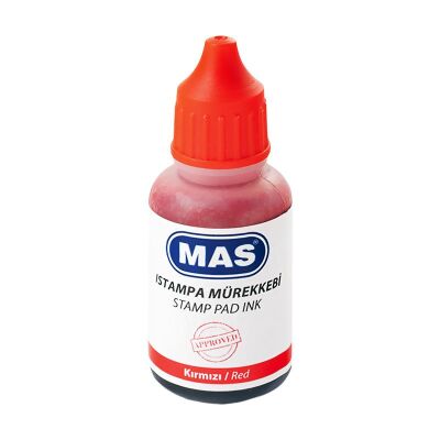 MAS 464 ISTAMPA MÜREKKEBİ 20ML KIRMIZI - 1