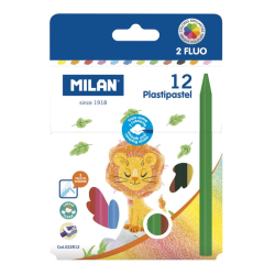 MILAN 022R12 PLASTIPASTEL MUM PASTEL BOYA 12LI - MILAN