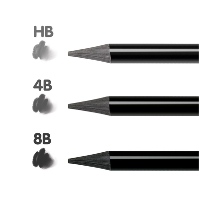 MILAN 07168103C GRAPHITE HB,4B,8B SUDA ÇÖZÜNÜR KURŞUN KALEM 3LÜ (KALEMTRAŞ+FIRÇA+SİLGİ SET) - 4