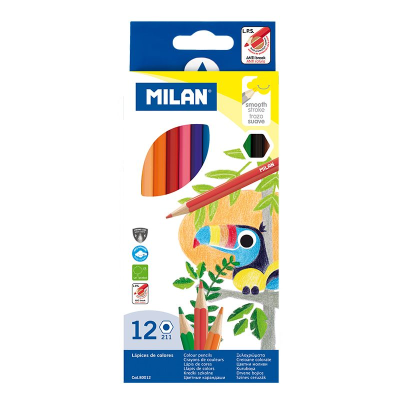 MILAN 80012 COLOURS KURU BOYA KALEMİ - 12 Lİ - 1