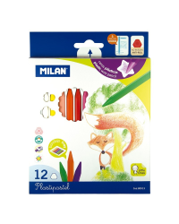 MILAN 80013 PLASTIPASTEL MUM PASTEL BOYA - 12 Lİ - 1