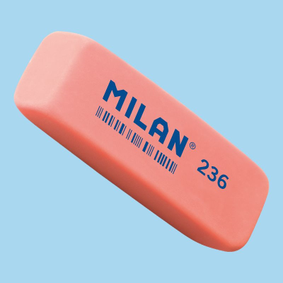 MILAN CPM236 NATA® PLASTİK SİLGİ(ASORTİ) - 36ADET - 2