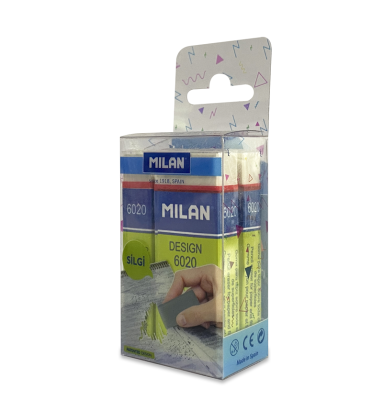 MILAN DESIGN 6020 SİLGİ BLİSTER - 3LÜ - 2