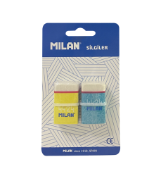 MILAN FLEXIBLE SYNT 4424/80 DİKDÖRTGEN SİLGİ BLİSTER - 2Lİ - MILAN