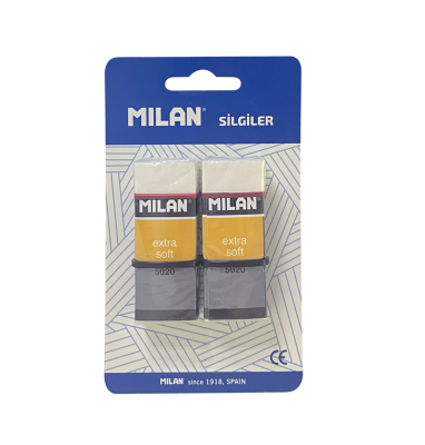 MILAN NATA 5020 EXTRA YUMUŞAK SANATSAL SİLGİ BLİSTER - 2Lİ - 1