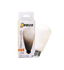 Orbus ORB-STM6W ST64 6W E27 Beyaz Cam Sarı Işık Dekoratif 540 Lm Led Ampul Ra80 220-240V-50Hz - ORBUS