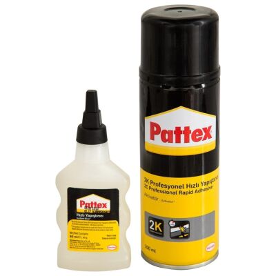 PATTEX 2K HIZLI YAPIŞTIRICI SPREY SET 200+50ML - 1