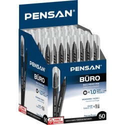 PENSAN 2270 TÜKENMEZ KALEM SİYAH + - Pensan