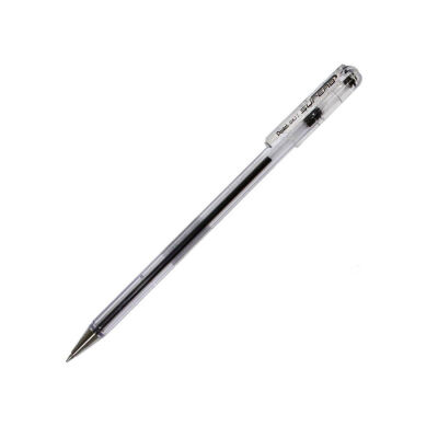 PENTEL TÜKENMEZ KALEM ÇELİK UÇ BK-77 SİYAH + - 1