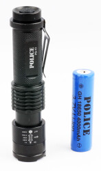 Polıce PS-10 EL FENERİ Şarjlı Yeni Nesil Led (Tüfek Takılabilir) - POLICE
