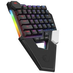 Rampage KB-277 OMNI Siyah Örgülü Type C RGB 6 Farklı Aydınlatma Modu Q Mini Gaming Oyuncu Klavyesi - RAMPAGE