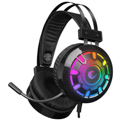 Rampage RM-K59 X-CHAIN Siyah USB 7.1 Rainbow Ledli Gaming Mikrofonlu Oyuncu Kulaklığı - 1