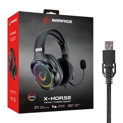 Rampage RMX-G7 SNIPER Siyah USB RGB Gaming Mikrofonlu Kulaklık - 2