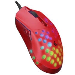 Rampage SMX-R66 ROCKET Ultra Hafif Kırmızı RGB Ledli 12000dpi Gaming Oyuncu Mouse - 1