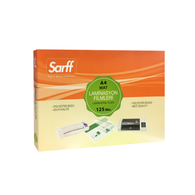 SARFF 125MIC YAPIŞKANLI POLYESTERLER - A4(216X303MM) - 50ADET - 1