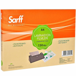 SARFF 150MIC LAMİNASYON FİLMLERİ - A4(216X303MM) - 100ADET - SARFF