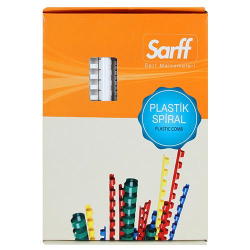 SARFF 18MM BEYAZ PLASTİK SPİRAL KUTU - 100ADET - SARFF