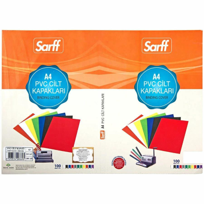 SARFF A3 OPAK BEYAZ PVC CİLT KAPAKLARI - 100ADET - 4