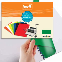 SARFF A3 OPAK YEŞİL PVC CİLT KAPAKLARI - 100ADET - 2
