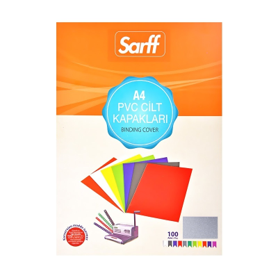 SARFF A4 BUZLU ŞEFFAF PVC CİLT KAPAKLARI - 100ADET - 3