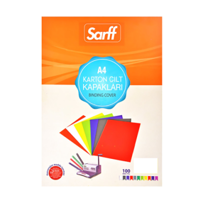 SARFF A4 KARTON KAPAK DESENLİ BEYAZ - 100ADET - 3
