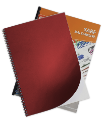 SARFF A4 KARTON KAPAK DESENLİ KIRMIZI - 100ADET - SARFF