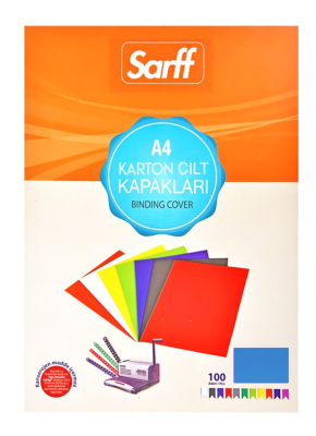 SARFF A4 KARTON KAPAK DESENLİ MAVİ - 100ADET - 2