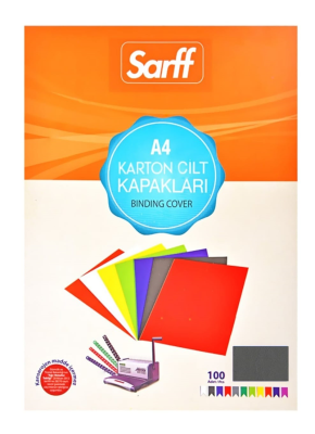 SARFF A4 KARTON KAPAK DESENLİ SİYAH - 100ADET - 2