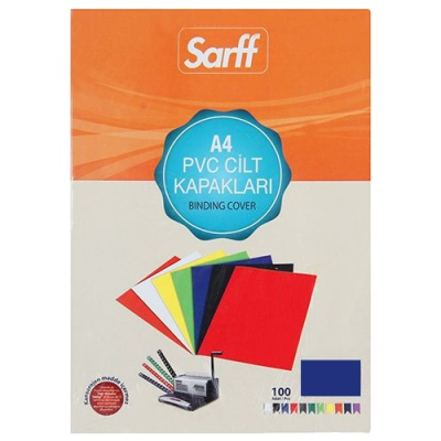 SARFF A4 OPAK LACİVERT PVC CİLT KAPAKLARI - 100ADET - 4