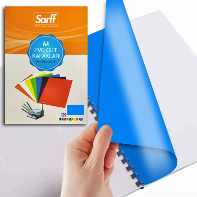 SARFF A4 OPAK MAVİ PVC CİLT KAPAKLARI - 100ADET - 3