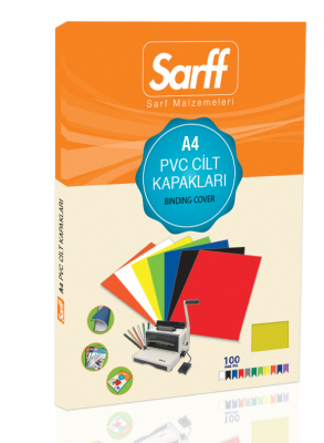 SARFF A4 OPAK SARI PVC CİLT KAPAKLARI - 100ADET - 5