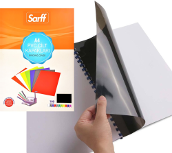 SARFF A4 OPAK SİYAH PVC CİLT KAPAKLARI - 100ADET - SARFF