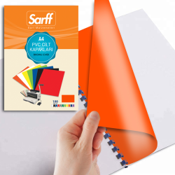 SARFF A4 OPAK TURUNCU PVC CİLT KAPAKLARI - 100ADET - 3
