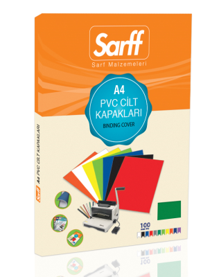 SARFF A4 OPAK YEŞİL PVC CİLT KAPAKLARI - 100ADET - 4