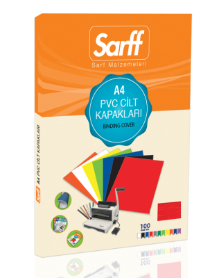 SARFF A4 ŞEFFAF KIRMIZI PVC CİLT KAPAKLARI - 100ADET - 2