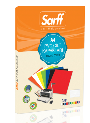 SARFF A4 ŞEFFAF PVC CİLT KAPAKLARI - 100ADET - 2