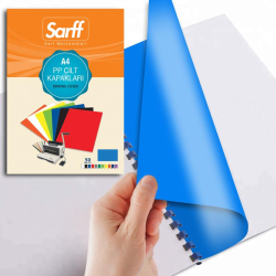 SARFF PP 450MIC A4 OPAK MAVİ CİLT KAPAKLARI - 50ADET - SARFF