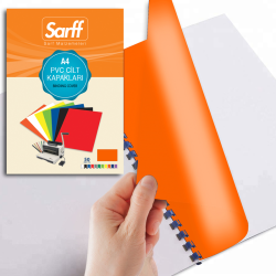 SARFF PP 450MIC A4 OPAK TURUNCU CİLT KAPAKLARI - 50ADET - SARFF