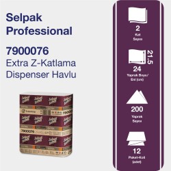 SELPAK EXTRA Z KATLI HAVLU 200X12 Lİ 7900076 + - SELPAK