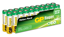 Süper Alkalin LR03 AAA Boy İnce Kalem Pil 20li Paket GP24A-2VS20 - GP