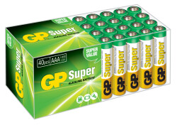 Süper Alkalin LR03 AAA Boy İnce Kalem Pil 40lı Paket GP24A-2VS40 - GP