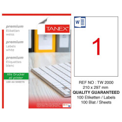 TANEX LASER ETİKET 210X297 TW-2000 + - 