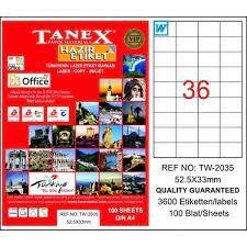 TANEX LASER ETİKET 52,5X33 TW-2035 - 