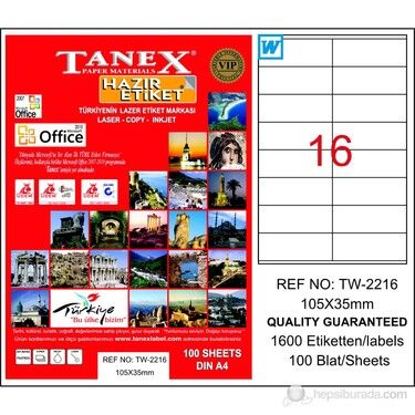 TANEX LASER ETİKET TW-2216 - 1