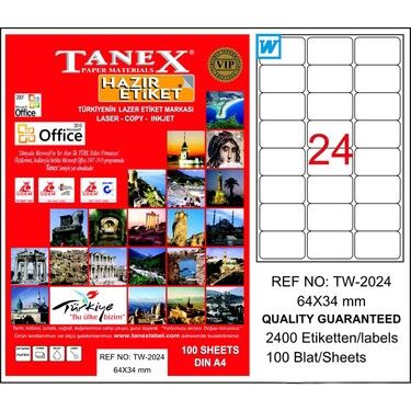 TANEX TW-2024 ETİKET 64X34 - 1
