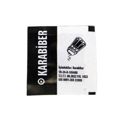 TEK KULLANIMLIK KARABİBER STİCK 1000'Lİ - 1