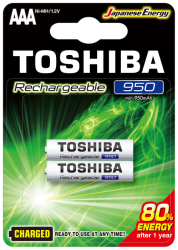 TOSHIBA 950 MAH ŞARJLI İNCE PİL 2Lİ - Toshiba