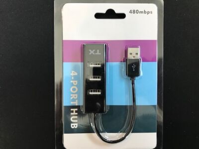 Tx ACUSB24 4Port Usb Hub Siyah 2.0 480Mbps (0,11cm Kablo Uzunluğu) - 1